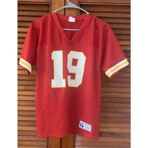 Joe Montana #19 Kansas City Chiefs Jersey Logo 7 VTG Boys Size XL